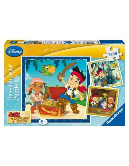 Puzzle 3x49 pz, Jake E I Pirati RAV09337 3 Ravensburger | Futurartshop.com