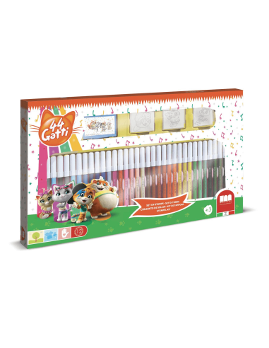 44 Gatti - Set Timbri più 36 pennarelli MUL57986 Multiprint | Futurartshop.com