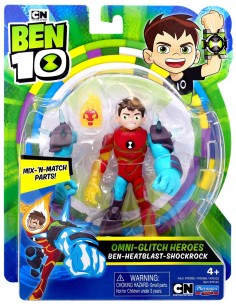 Ben 10 Character Ben-Heatblast-Shockroc BEN43100/2 Giochi Preziosi- Futurartshop.com
