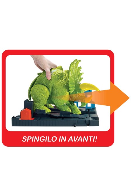 Hot Wheels City - Pista attacco del triceratopo MATGBF97 Mattel | Futurartshop.com