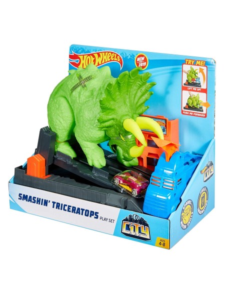 Hot Wheels City - Pista attacco del triceratopo MATGBF97 Mattel | Futurartshop.com