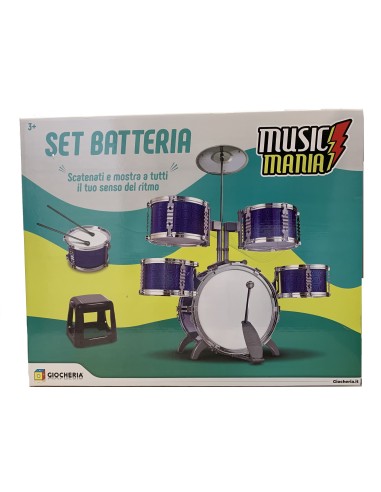 Music Mania - Set batteria con sgabello GIOGGI190310 Giochi Preziosi | Futurartshop.com