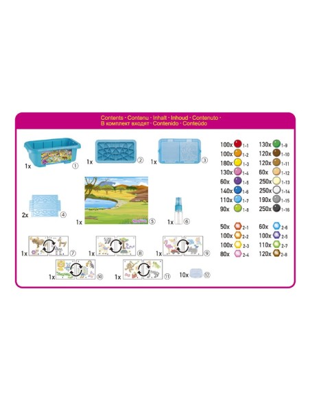 Aquabeads - Box Mega Safari Craft Beads BOR32808.AQU Epoch | Futurartshop.com