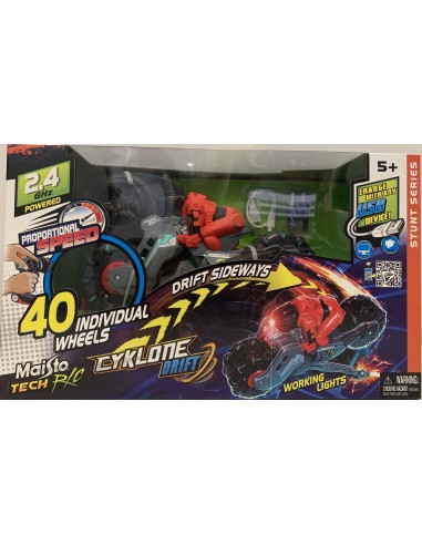 Motorcycle radio-controlled Cyklone Drift 40 individual wheels GOL84293 Goliath | Futurartshop.com