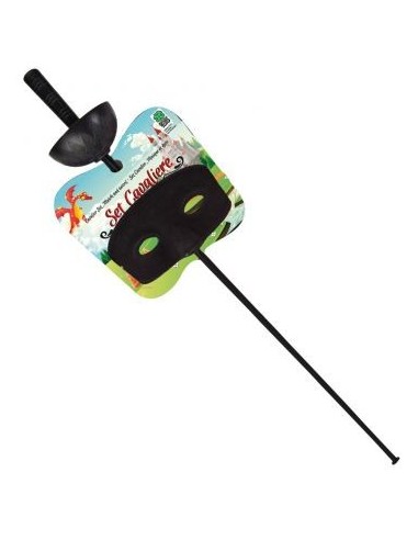 Set black knight mask and foil CAR06917 Carnival Toys | Futurartshop.com