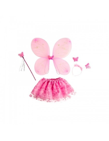 Set Farfalla rosa gonna ali cerchietto e bacchetta CAR06428 Carnival Toys | Futurartshop.com