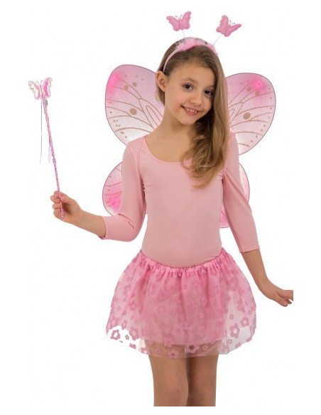 Set Farfalla rosa gonna ali cerchietto e bacchetta CAR06428 Carnival Toys | Futurartshop.com