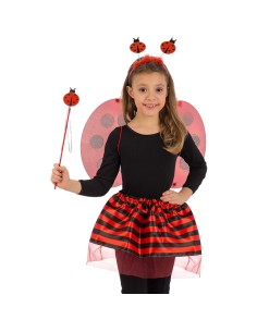 Set Ladybug skirt wings headband and wand CAR06439 Carnival Toys | Futurartshop.com
