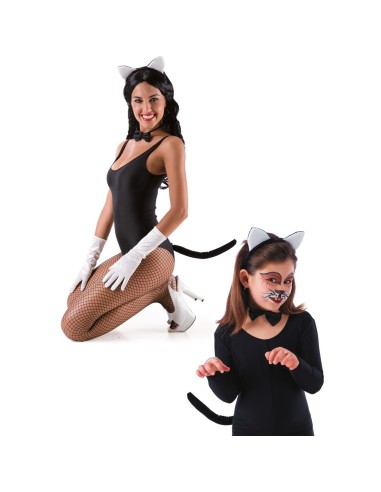 Set Gattina cerchietto coda e papillon CAR5169 Carnival Toys | Futurartshop.com
