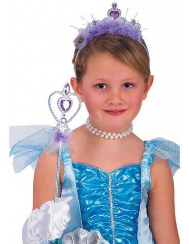 Set Principessa argento marabout viola corona e scettro CAR5320 Carnival Toys | Futurartshop.com