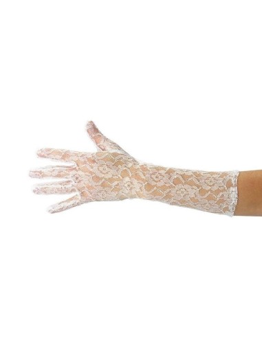 The lace gloves white CAR3247 Carnival Toys | Futurartshop.com