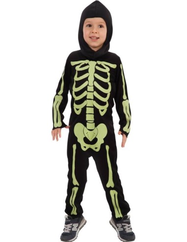 Costume Jumpsuit Skeleton green 6-7 years CAR68723 Carnival Toys | Futurartshop.com