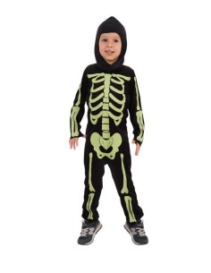 Costume Jumpsuit skeleton green 4-5 years CAR68722 Carnival Toys | Futurartshop.com
