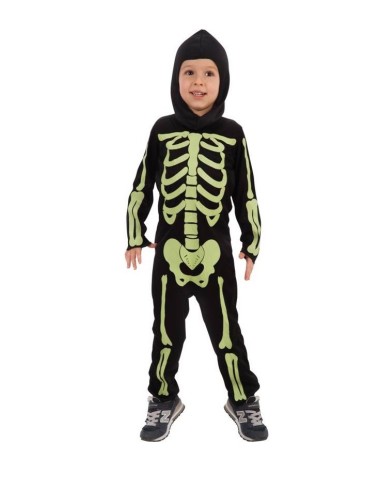 Costume Jumpsuit skeleton green 4-5 years CAR68722 Carnival Toys | Futurartshop.com