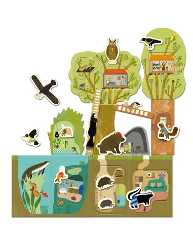 Sapientino The Houses in the woods PlaySet modular CLE16198 Clementoni | Futurartshop.com