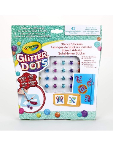 Glitter Dots Kit Stencil stickers CRA04-0802 Crayola | Futurartshop.com