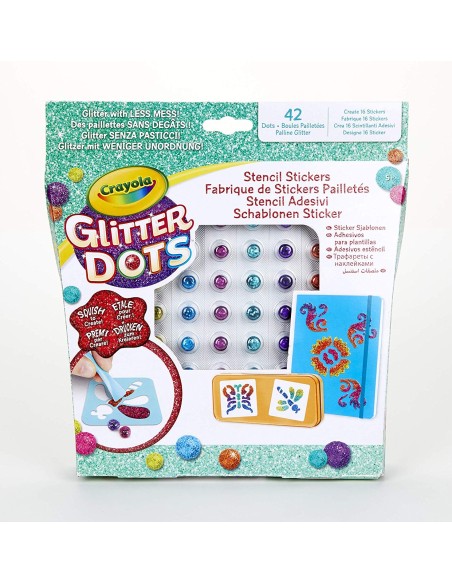 Glitter Dots Kit Stencil stickers CRA04-0802 Crayola | Futurartshop.com