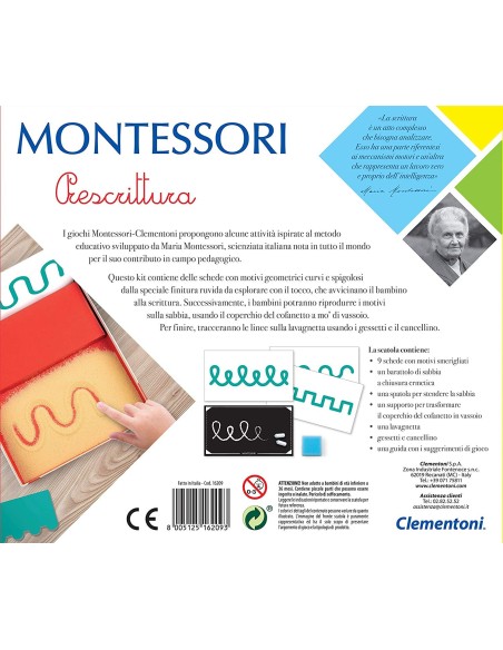 Montessori kit pre-writing CLE16209 Clementoni | Futurartshop.com