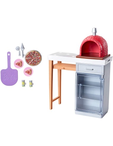 Barbie - Arredamento da esterno forno per la Pizza con accessori MATFXG37/FXG39 Mattel | Futurartshop.com