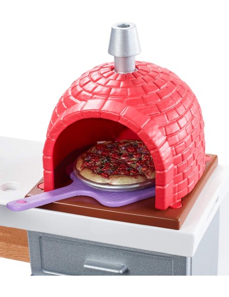 Barbie - Furniture-outdoor Pizza oven with accessories MATFXG37/FXG39 Mattel | Futurartshop.com
