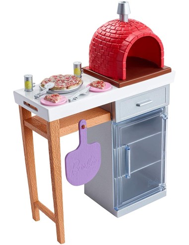 Barbie - Arredamento da esterno forno per la Pizza con accessori MATFXG37/FXG39 Mattel | Futurartshop.com
