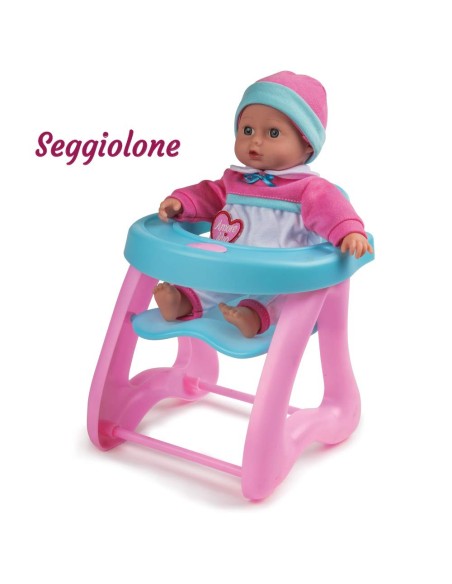Love My high Chair with doll and accessories GRAGG-71192 Grandi giochi | Futurartshop.com