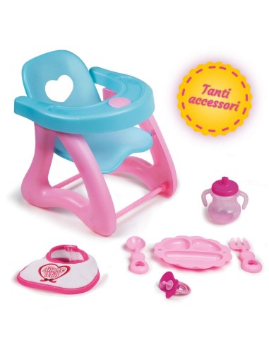 Love My high Chair with doll and accessories GRAGG-71192 Grandi giochi | Futurartshop.com