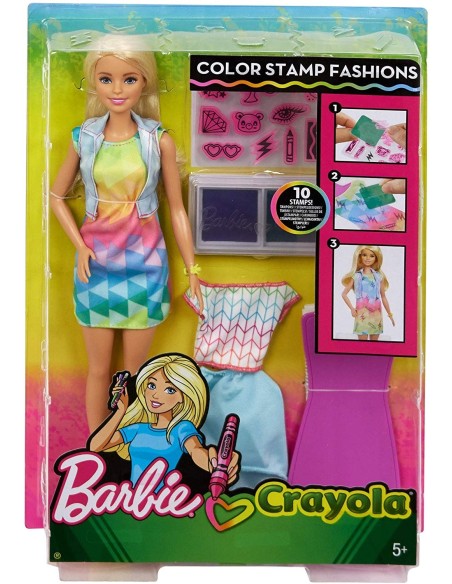 Barbie Crayola - Colora i suoi abiti TOYFRP04/FRP05 Mattel | Futurartshop.com