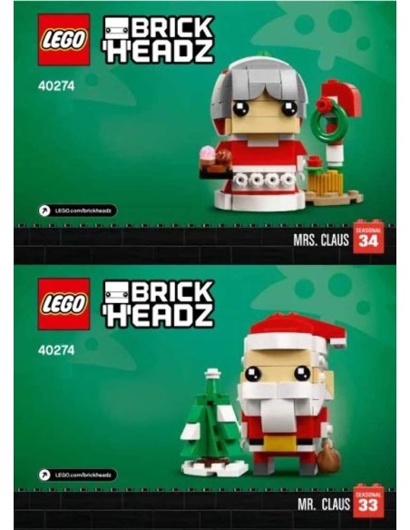 Lego 40274 - Sig e Sig ra Babbo natale LEG6214672 Lego | Futurartshop.com