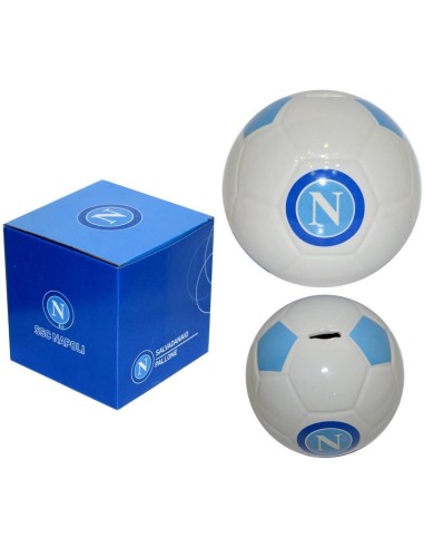 SSC Napoli Piggy bank ball ceramic NEMHM24NP Nemesi | Futurartshop.com
