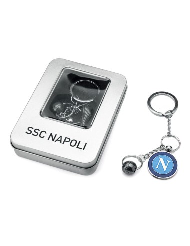 SSC Napoli Keychain flask with metal logo FANEKR002NP Nemesi | Futurartshop.com