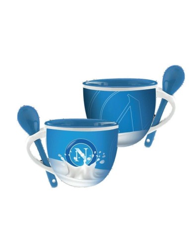 SSC Napoli Tazza in ceramica con cucchiaio FANCP001NP Nemesi | Futurartshop.com