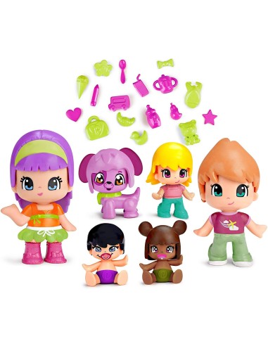 PinyPon Set 6 personaggi e accessori WON700014086 Famosa | Futurartshop.com