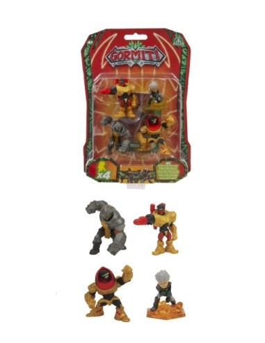 Gormiti - 4 Characters - Nukleor - Trek - Karak - Vulkan GIOGRE08000/4 Giochi Preziosi | Futurartshop.com