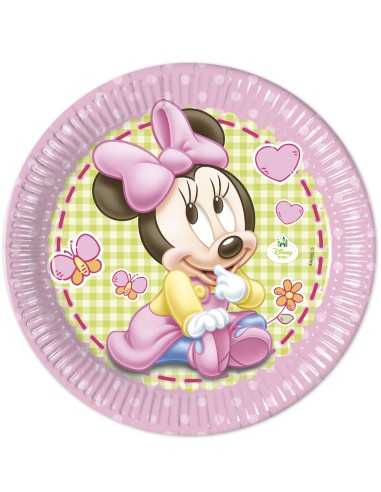 Baby Minnie - 8 Piatti di carta STE5PR84349 New Bama Party | Futurartshop.com