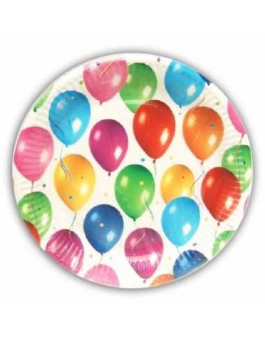 10 piatti in carta da 23 cm Palloncini STE99502230 New Bama Party | Futurartshop.com