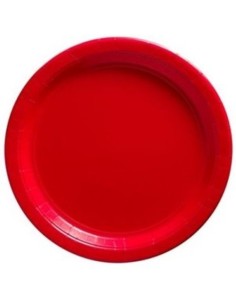 8 dishes, Red paper 22 cm STE8C553548 New Bama Party | Futurartshop.com