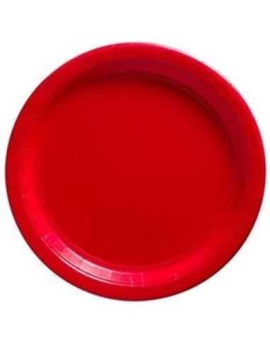 8 dishes, Red paper 22 cm STE8C553548 New Bama Party | Futurartshop.com