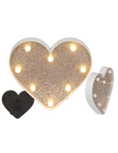 Cuore illuminato golden glitter con 8 LED OTB57/6120 Out of The Blue | Futurartshop.com