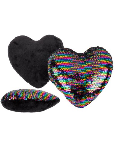 Cuscino Cuore con paillettes arcobaleno OTB190367 Out of The Blue | Futurartshop.com