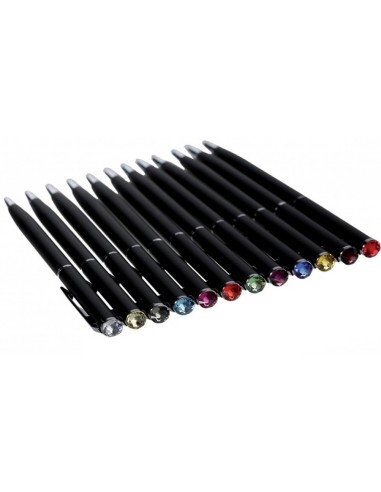 Ballpoint pen made of black metal with Swarovski OTB29/3036 Out of The Blue | Futurartshop.com