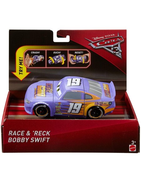 Cars 3 - Sfreccia e schianta veicolo Bobby Swift TOYDYW10/DYW44 Mattel | Futurartshop.com
