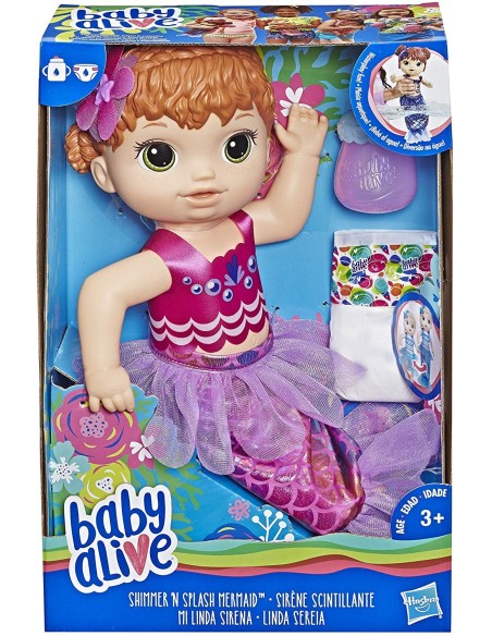 Baby Alive Bambola magica sirena capelli rossi TOYE4410ES01 Hasbro | Futurartshop.com