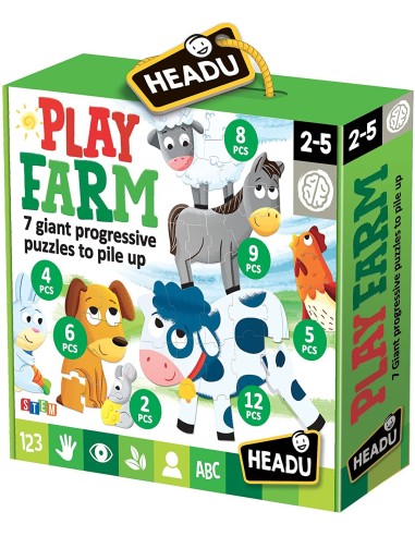 Play farm progressive puzzle HEAIT20775 Headu | Futurartshop.com
