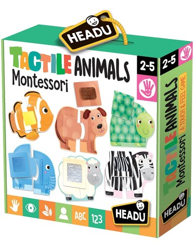 Montessori tactile animals HEAIT20188 Headu | Futurartshop.com