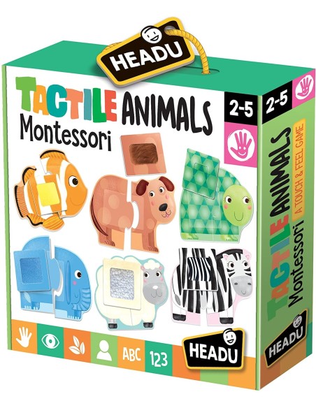 Montessori tactile animals HEAIT20188 Headu | Futurartshop.com