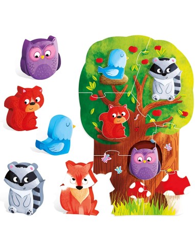 Montessori my first puzzle the forest HEAIT20133 Headu | Futurartshop.com