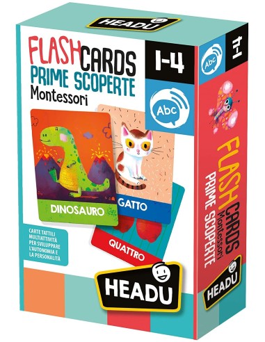 Flashcards montessori prime scoperte HEAIT23097 Headu | Futurartshop.com