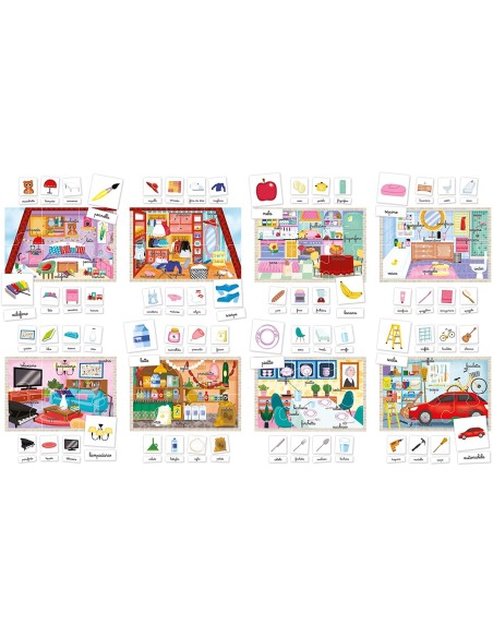 La casa delle nomenclature montessori HEAIT23646 Headu | Futurartshop.com