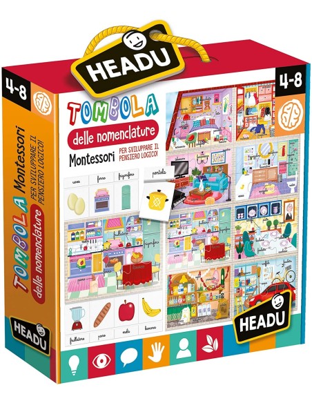 La casa delle nomenclature montessori HEAIT23646 Headu | Futurartshop.com